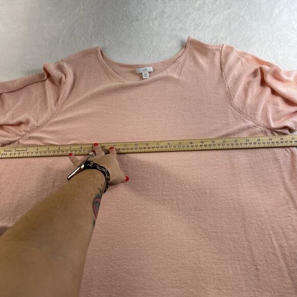 J Jill Plus 3X Knit Sweater Top Linen Blend Round Neck 3/4 Sleeve Lightweight - Picture 10 of 14